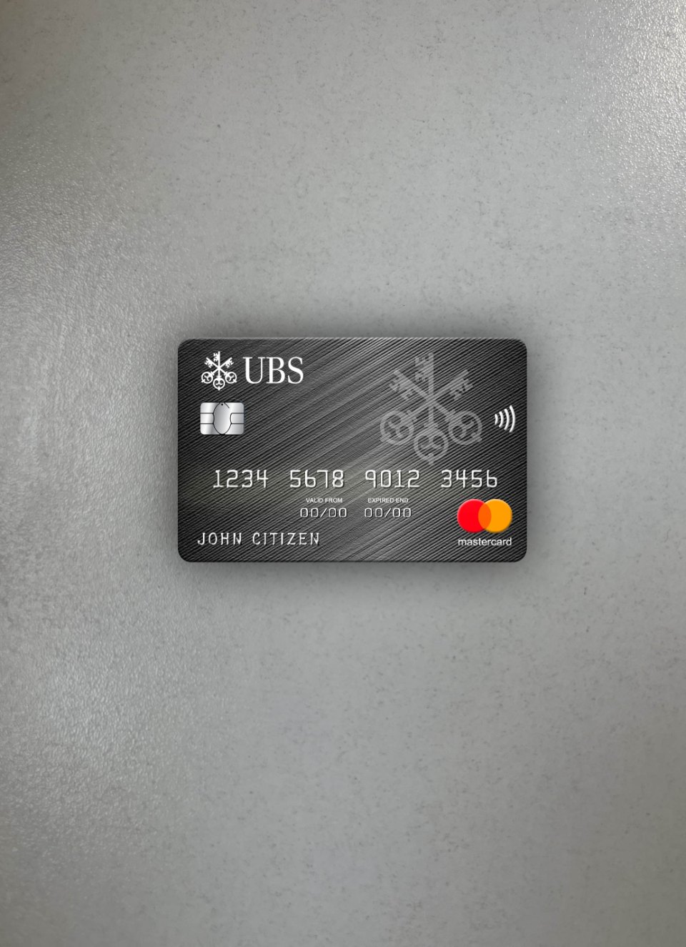 Download Monaco UBS bank mastercard photolook front Photoshop template